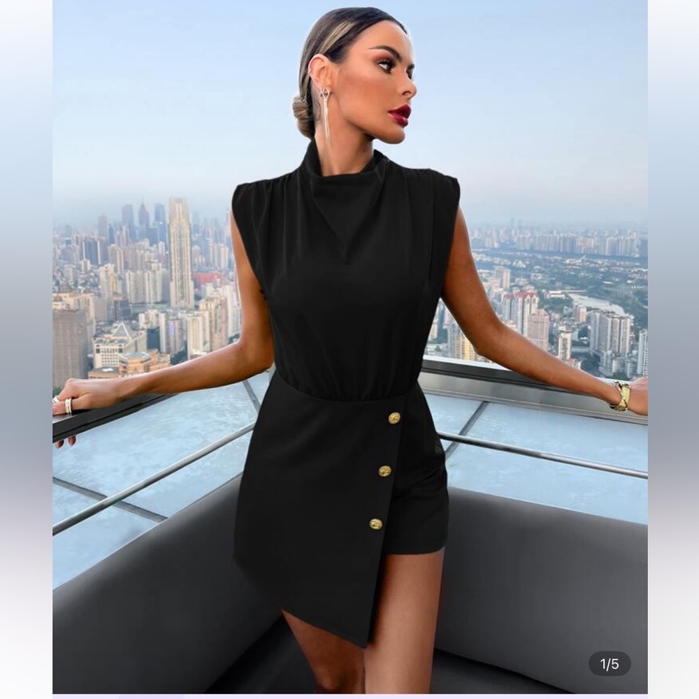 Shein Black Sleeveless Dress